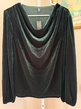 Allegra K Velour Long Sleeve Top. NWT. Size Medium.
